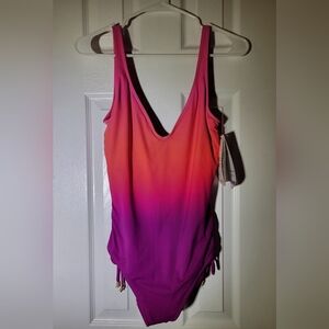 Coco Reef Pink and Purple One Piece Swimsuit